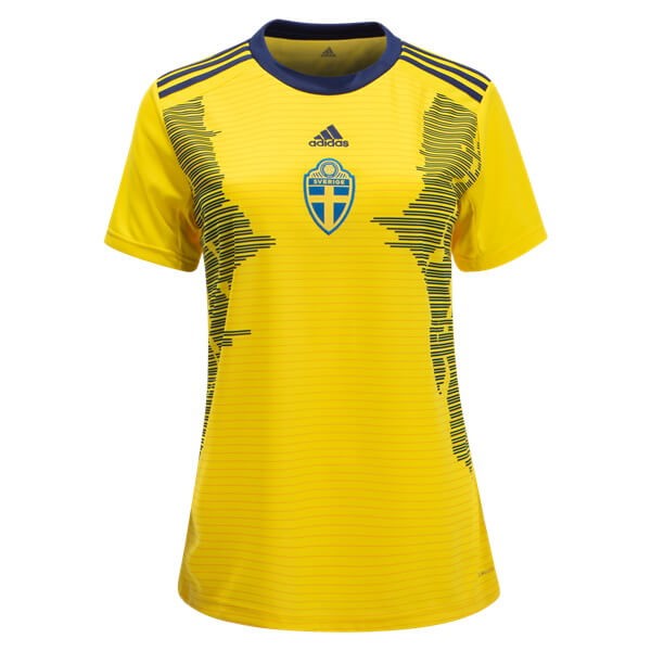 Camiseta Suecia Primera equipación Mujer 2019 Amarillo